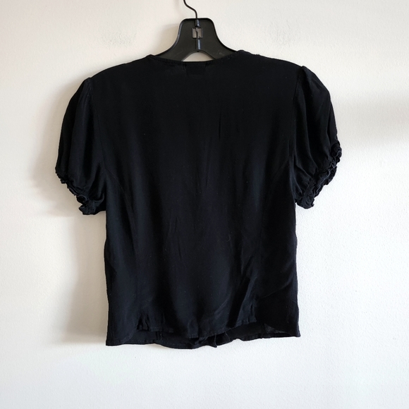 Aritzia Sunday Best 6 (S) cropped cardigan, ruched sleeves, button down - Picture 7 of 7